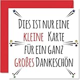 Dankeskarten – Dies ist nur eine kleine Karte für ein ganz großes Dankeschön – Dankeskarten für Ihn, Sie, Männer, Frauen, Karte mit herzlicher Wertschätzung 145 mm x 145 mm Grußkarten für Geschenke