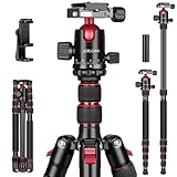 Victiv 80/85 Zoll robustes Stativ für Kamera und Telefon, 215,9 cm Kamera-Einbeinstativ, DSLR-Fernglas, Spektiv, Camcorder, Video-Stativ, 360-Grad-Kugelkopf, 15,9 kg Belastung