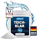 AGUALEVE® Teichklar 1kg *NEU* | Beseitigt Wassertrübungen nach einigen Anwendungen | Nicht zur Algenbekämpfung geeignet Markenqualität Made in Germany | für 20.000 Liter Teichwasser | Note 1,1