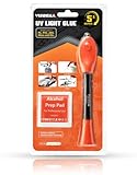 Visbella UV Kleber mit Lampe Set, Reparatursystem mit lichthärtendem Klebstoff UV-Kleber, für Glas, Metall, Holz, Leder und Plastik, verbinden, fixieren, modellieren, reparieren (4g)