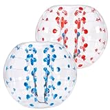 VEVOR Aufblasbarer Bump Ball Bumper Stoßball 2 STK. 1,5 m x 1,2 m, Menschlicher Kollisionsball, PVC-Körperblasen-Bounce-Ball für Outdoor-Aktivitäten, Rote + Blaue Punkte Aufblasbar Bumper Ball