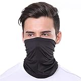 KUNSTIFY | Multifunktionstuch Mundschutz | Bandana Herren Damen Schlauchschal Halstuch Gesichtsmaske Mund-Nasen-Schutz Maske Sonnenschutz Baumwolle Outdoor | elastisch atmungsaktiv waschbar (Schwarz)