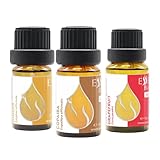 3er Set „Frische Harmonie“: Bio-Ätherische Öle | Grapefruit (15 ml) + Ingwer (5 ml) + Copaiba (10 ml) | 100% rein und natürlich | Unverdünnt | Therapeutische Qualität | Ohne Gentechnik