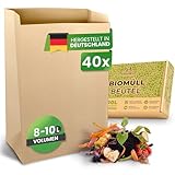 NATURALEAF® Premium Biomüllbeutel 10L | 40 Stück | Bio Müllbeutel mit optimaler Stärke & Haltbarkeit | Kompostierbare Biomülltüten - die nachhaltige Entsorgungslösung für Gastronomie & Haushalt