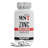 MST Zinc Chelate Bisglycinate 25 mg hochdosiertes Zink Bisglycinat mit optimaler Bioverfügbarkeit 90 Tabletten vegan laborgeprüft Zinkpräparat Nahrungsergänzung Made in Germany