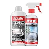 Brestol® Antibeschlagspray + Scheibenversiegelung Set1 (250 ml + 300 ml)- Wasserabweiser Regenabweiser Antifog Antibeschlag Abperleffekt Abperl-Effekt Nano Klarsichtspray Antibeschlagmittel