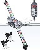 Pawfly 40 cm Aquarien-Beleuchtung LED-Beleuchtung mit Vollspektrum Brillant Weiß Blau Rot Grün LED-Lichter mit T/N-Modus Effekte Zeitschaltuhr und einstellbarer Helligkeit für Süßwasseraquarien