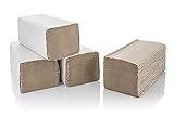 5000 Falthandtücher 1-lagig 25 x 23 cm natur Krepp ZZ-Falz Papierhandtücher Handtuchpapier Einmalhandtücher