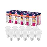 OSRAM LED Star Value Classic A40 LED Lampe für E27 Sockel, Birnenform, FR, 470 Lumen, warmweiß (2700K), Ersatz für herkömmliche 40W Glühbirnen, nicht dimmbar, 10er-Pack