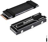 ELUTENG M.2 SSD Kühlkörper PS5 Doppelseitiger mit 4 Silikon Wärmeleitpad, M.2 2280 SSD Kühler M2 SSD Heatsink für PS5 PC Computer, M2 Kühlkörper für M.2 PCIe NVMe/SATA SSD, Schwarz