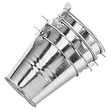 FUTUREORYY 4 Stück Teiliges Eisen Eimer Blumentopf Vintage Stil Rostbeständig Vielseitig Verwendbar als Pflanzgefäß und Dekoration für Drinnen und Draußen für Trocken und Kunstblumen