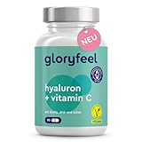 Hyaluronsäure Kapseln 500mg + Zink, Biotin, Vitamin C & Selen - ActiHyal® Markenrohstoff hoch bioverfügbar + Geringes Molekulargewicht für leichte Aufnahme(0,8-1,5mDa) - 90 vegane Hyaluron Kapseln