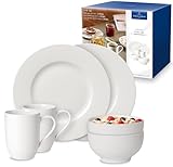Villeroy und Boch - For Me Frühstücks-Set, 6 tlg., das Allround-Talent, Premium Porzellan, spülmaschinen-, mikrowellengeeignet, weiß