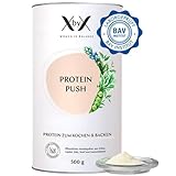 XbyX Protein Push 500g | 25 Portionen | Veganes Eiweißpulver zum Mixen, Kochen & Backen | Geschmacksneutrales Proteinpulver | Mit wertvollen Ballaststoffen | Glutenfrei | Ohne Soja | Aus Deutschland