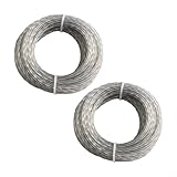 Nylon-Mähfaden für 2 Sets für 2 0 3 0 mm x 15 m für Elektro-Trimmer, stark genug für hartes Gras (15 m x 2 mm x 2 Stück)