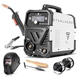 STAHLWERK Schweißgerät FLUX 140 ST Digital mit 140 A Vollausstattung, synergischem Drahtvorschub, Lift-TIG und ARC/MMA Funktion zum Schweißen ohne Schutzgas