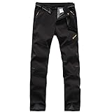 GITVIENAR Herren Gefüttert Winterhose wasserdicht Winddicht atmungsaktiv warm Verdickte Softshellhose Berghose Funktionshose Trekkinghose Wanderhose Herren Outdoorhose Herbst Winter