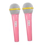 OSALADI 2 Stück Teiliges Mikrofon Requisiten Plastisches Simulationsmikrofon in Leuchtendem Sicheres Leichtes Spielzeugmikrofon für Rollenspiele Bühnenauftritte Geburtstagspartys für