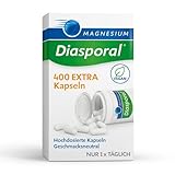 Magnesium-Diasporal 400 EXTRA Kapseln | Hochdosierte 400 mg Magnesium Kapseln | Vegan, geschmacksneutral und leicht zu schlucken | Ideal bei erhöhtem Bedarf | Glutenfrei und laktosefrei | 100 Stück