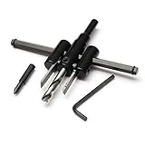 OVAQUIXI Holzbearbeitungsöffner, Kreis-Lochsägenschneider-Set aus Legiertem Stahl, Einstellbare Kapazität 30–120 Mm, Ideal für Holzarbeiter und Heimwerker (BLACK)