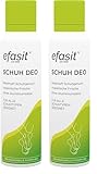 efasit Schuhdeo - Schuhspray gegen Geruch für alle gängigen Schuhmaterialien, mehr Hygiene und Frische im Schuh dank Schuhdeo, ohne Aluminiumsalze, 150 ml (Packung mit 2)