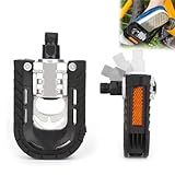 Fahrradpedale, Fahrrad Pedale Classic, Klapppedal Alu Pedale mit Reflektoren & Anti-Rost, für City/Trekking mit Rutsch Feste Pedalenaus Gummi, Klapppedale Fahrrad für Pedelec, MTB, Klapprad, Rennrad