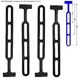 meinAnhängerersatzteil 4X Gummispanner Bänder für PKW Anhänger Plane Anhängerabdeckungen schwarz 260 mm