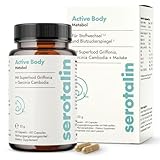 serotalin Active Body Metabol für den Stoffwechsel* | Garcinia Cambogia mit Zink, Chrom, Koffein, Vitamin B6, D3, K2 & Griffonia | 60 vegane Kapseln