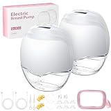 Milchpumpe Elektrisch Tragbar Freihändig - Jheppbay All-in-one Elektrische Milchpumpe, Schmerzfreie, BPA-frei, mit 17/19/21/24mm Flansch, 2 Stück