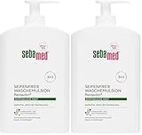 Sebamed Seifenfreie Waschemulsion mit Spender 400 ml, seifenfreie Reinigung für empfindliche Haut, stärkt die Hautbarriere, zur Hand-, Gesichts- und Körperreinigung geeignet (Packung mit 2)