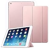 Fintie Hülle für iPad Air 2 (2014 Modell) / iPad Air (2013 Modell) - Ultradünne Superleicht Schutzhülle mit Transparenter Rückseite Abdeckung mit Auto Schlaf/Wach Funktion, Roségold