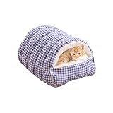 Bett für Kätzchen, maschinenwaschbar, Katzenbett in Höhle, für Wohnzimmer, Terrasse, Balkon, Hinterhof, Hinterhof, kleine, mittlere und große Rassen