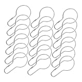 Mobestech 30 Stück Duschvorhanghaken Vorhanghaken Duschvorhangringe Metall Vorhangringe Gardinenstangenhalter Duschstangenhalter Gardinenstangenhaken Duschstangenhaken Eisen Silber