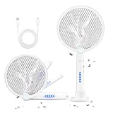 Hefite Elektrische Fliegenklatsche, Wiederaufladbar Insektenvernichter Elektrisch für Schädlingsbekämpfung, Elektrische Fliegenfalle 3800V für Innen und Außen