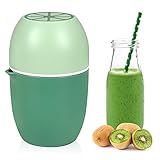 Zitronenpresse,Saftpresse Manuell Entsafter in Zitronenform,Limettenpresse Zitruspresse mit Zwei Pressmöglichkeiten,Früchtepresse für Zitronen/Limetten/Apfelsinnen/citrus/Grapfruit - Grün