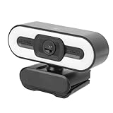 Wakects 1080P HD-Webcam, Digitale Computerkamera mit Integriertem Mikrofon, LED-Leuchten, Automatische Lichtkorrektur, USB-Kamera für Videoanrufe, Online-Kurse, Konferenzen, PC, Laptop