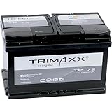 TRIMAXX Autobatterie 72Ah 12V 650A/EN mehr Startkraft Starterbatterie ersetzt 68AH 70AH 72AH 74AH 75AH 80AH, PKW