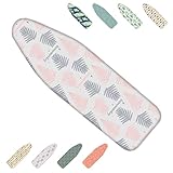 SMCMGECEUZ Bügelbrettbezug Mit Polsterung Verdickt Bügeltischbezug 90x30 100x33 110x33 120x40cm Baumwolle Bügelbezug Mit Kordelzug Und Stopper(Green4,36x12in(90x30cm))