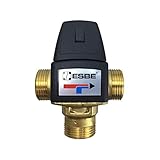 Ritzer by ESBE Brauchwassermischer VTA 322, VTA 323, VTA 321 mit verschiedenen Anschlüssen, Thermostatisches Mischventil, 3-Wege-Mischventil (VTA 322, 35-60 °C, Außengewinde 3/4 Zoll - 26 mm)