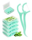 Zahnseide Sticks Minze 200 Stk. Zahnseide twin line dental floss mint 4X Zahnreiniger Zwischenräume Doopelten Fäden Zahnseidestick Zahnseide Zahnstocher mit Geschmack Mint