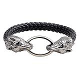 Mode Wolf Charm Metall Armband Für Alltägliche Kleidung Kratzfeste Designs Mode Schmuck Accessoire Metal Wolf Head Armband