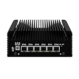 ROUAFWIT Micro Firewall N100 12TH Gen Fanless Mini PC, DDR5 8GB RAM 128GB SSD Router Appliance Computer, Support Windows, OPNsense, 6 x 2.5Gbe i226-V Ethernet, TF, Type C, AES-NI