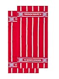 FC Bayern München Handtuch | Gäste-Handtücher| 2er Set | Rot-Weiß