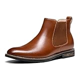 Bruno Marc Herren Chelsea Boots Leder Stiefel Stiefeletten BRAUN LEDER URBAN-06-1 Größe 43EU/9.5US