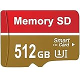 Vicylif SD Karte 512GB Schnelle Geschwindigkeit SD Card Großer Speicher Memory Card Gold Speicherkarte Wasserdicht TF Karte für Kameras/Camcorder/Drohnen