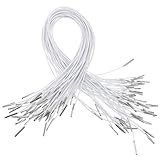 SHINEOFI 50 Stück Elastische Maskenschnur mit Metallenden Dehnbares Gummiband für Maskenherstellung Hutkordel Vielseitig Einsetzbar zum Binden Befestigen und Basteln