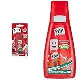 Bundle aus Pritt Klebestift, transparent, Blisterkarte, 22g und Pritt Alleskleber, Flasche, transparent, 100g