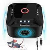 Ultraschall Mäuseabwehr 360°, 3 Arbeitsmodi Nagetiermäuse Vertreiben Einstecken mit 12 Stroboskoplichtern, 300 m² Reichweite Mäusevertreiber Rattenabwehr Innenbereich für Ratten Spinnenmotte Ameise