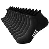 Niofind Sneaker Socken Damen 6 Paar Füßlinge Baumwolle Sportsocken Atmungsaktives Kurz Anti-Blasen Socken Damen Gepolsterte Laufsocken 35-38/39-42