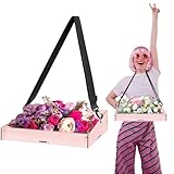 BEIMEIII Bauchladen JGA Rose Bauchladen Junggesellinnenabschied Team Bride Deko Bauchladen Braut Holz für Männer Frauen JGA Party Spiele Promotion 40 * 26 * 10.5cm